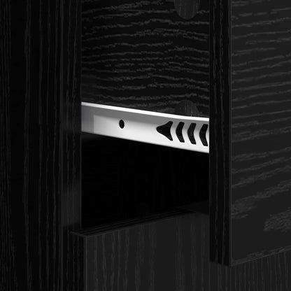 vidaXL Sideboard Black Oak 60 x 30 x 70 cm Engineered Wood