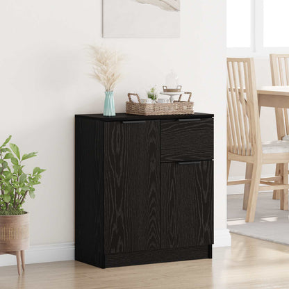 vidaXL Sideboard Black Oak 60 x 30 x 70 cm Engineered Wood