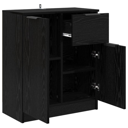 vidaXL Sideboard Black Oak 60 x 30 x 70 cm Engineered Wood