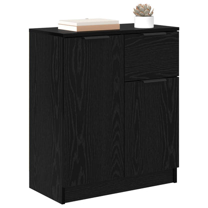 vidaXL Sideboard Black Oak 60 x 30 x 70 cm Engineered Wood