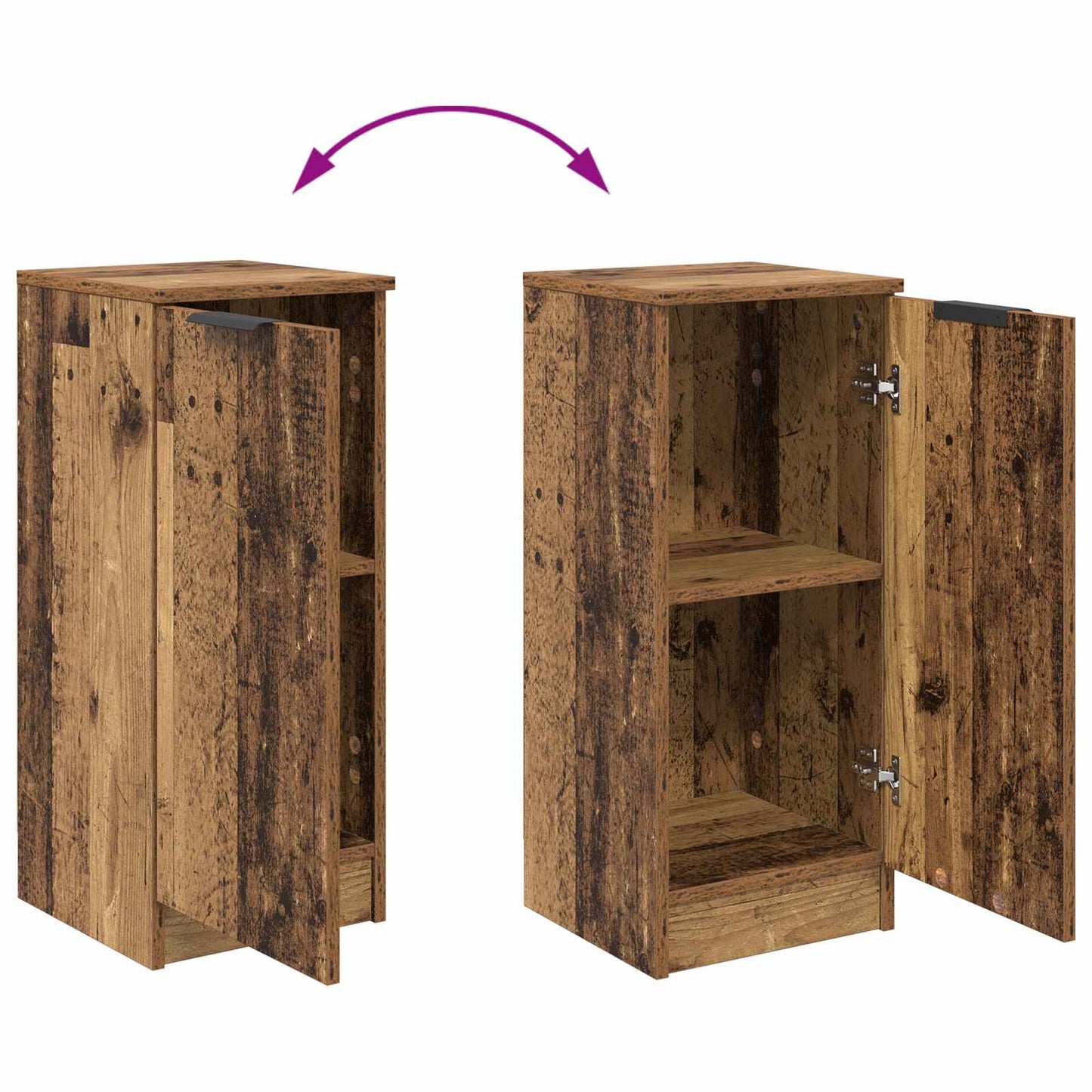vidaXL Sideboard Old Wood 30 x 30 x 70 cm Engineered Wood