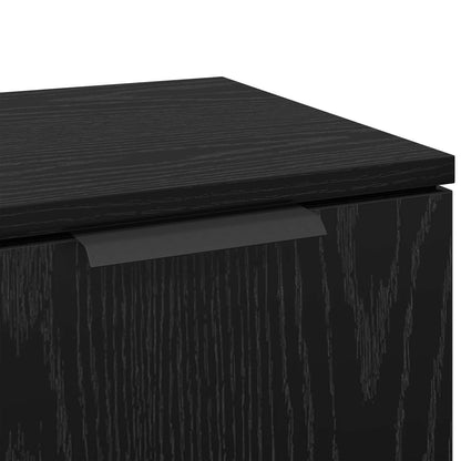 vidaXL Sideboard Black Oak 30 x 30 x 70 cm Engineered Wood