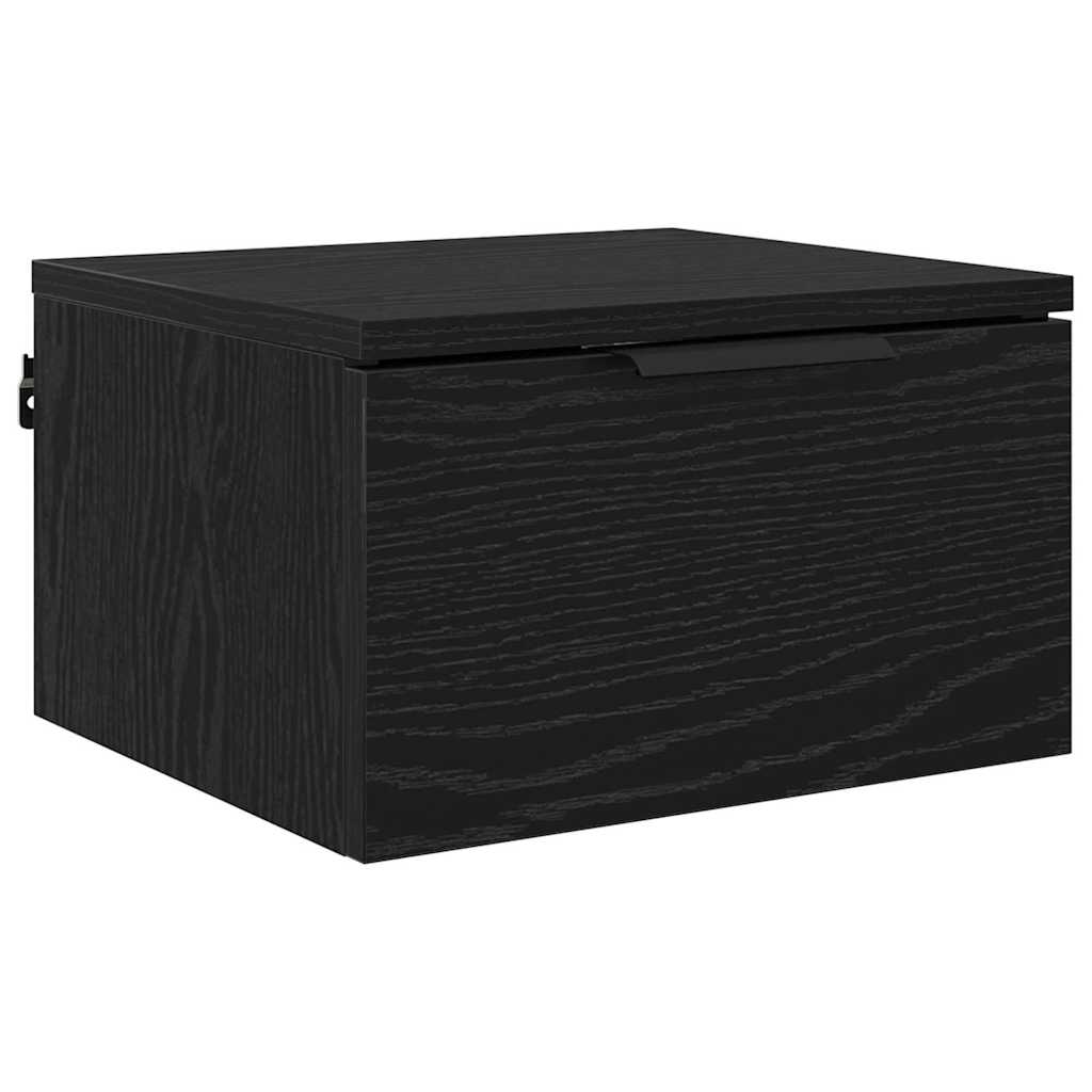 vidaXL Bedside Cabinet 2 pcs Black Oak 34 x 30 x 20 cm Engineered Wood