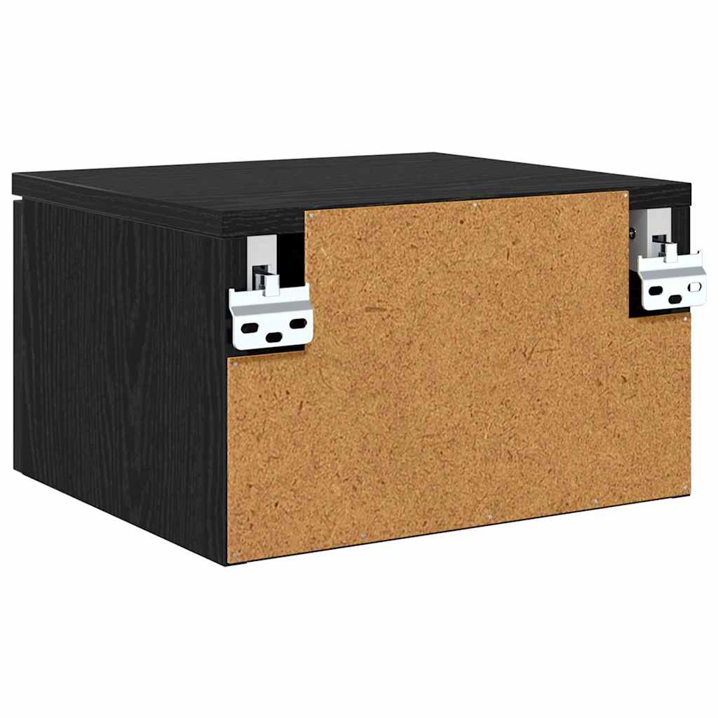 vidaXL Bedside Cabinet 2 pcs Black Oak 34 x 30 x 20 cm Engineered Wood