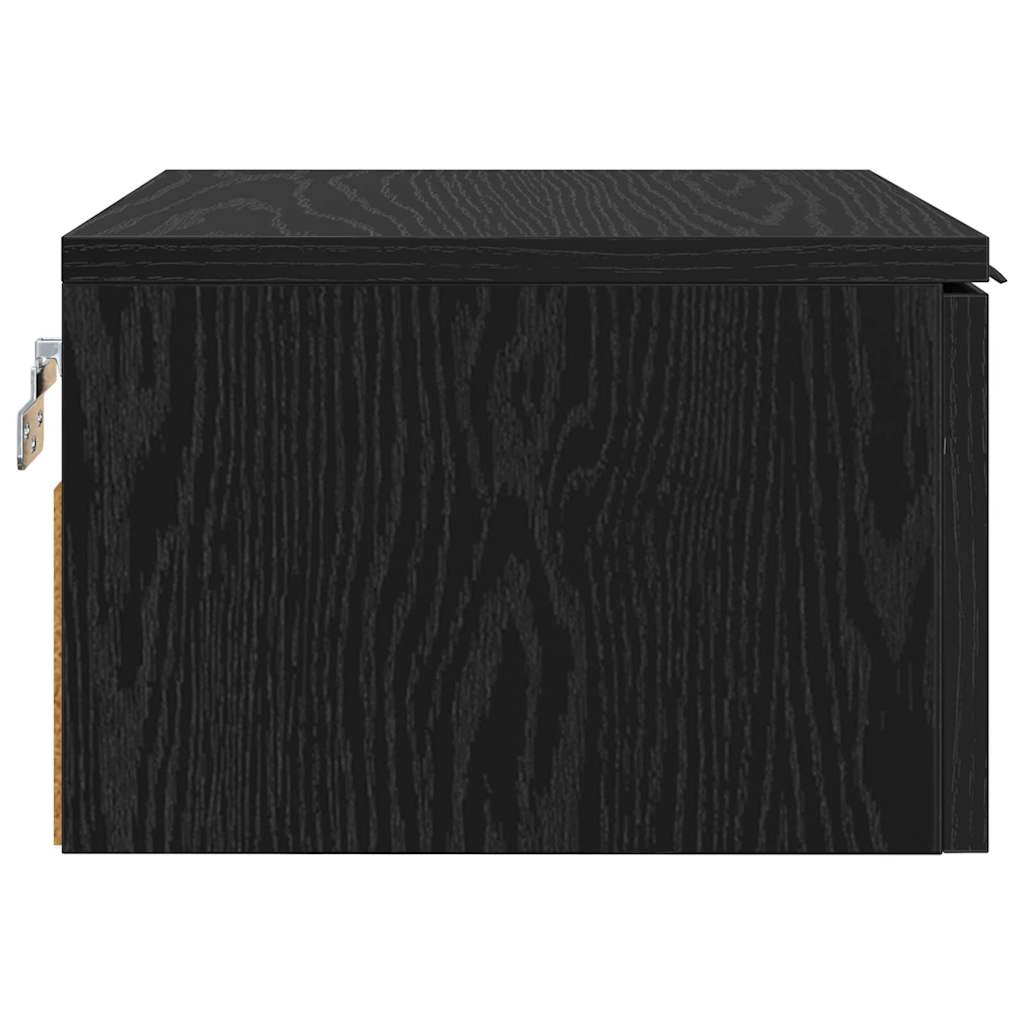 vidaXL Bedside Cabinet 2 pcs Black Oak 34 x 30 x 20 cm Engineered Wood