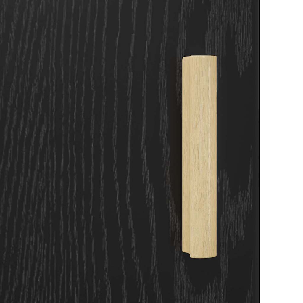 vidaXL Sideboard Black Oak 69.5 x 34 x 90 cm Engineered Wood