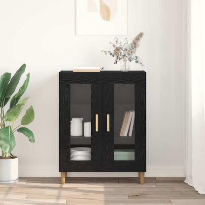 vidaXL Sideboard Black Oak 69.5 x 34 x 90 cm Engineered Wood