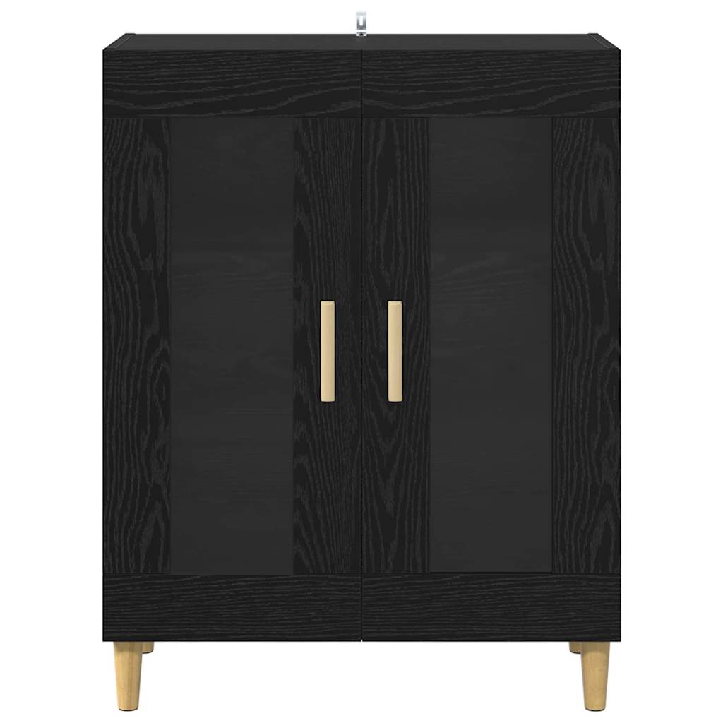 vidaXL Sideboard Black Oak 69.5 x 34 x 90 cm Engineered Wood