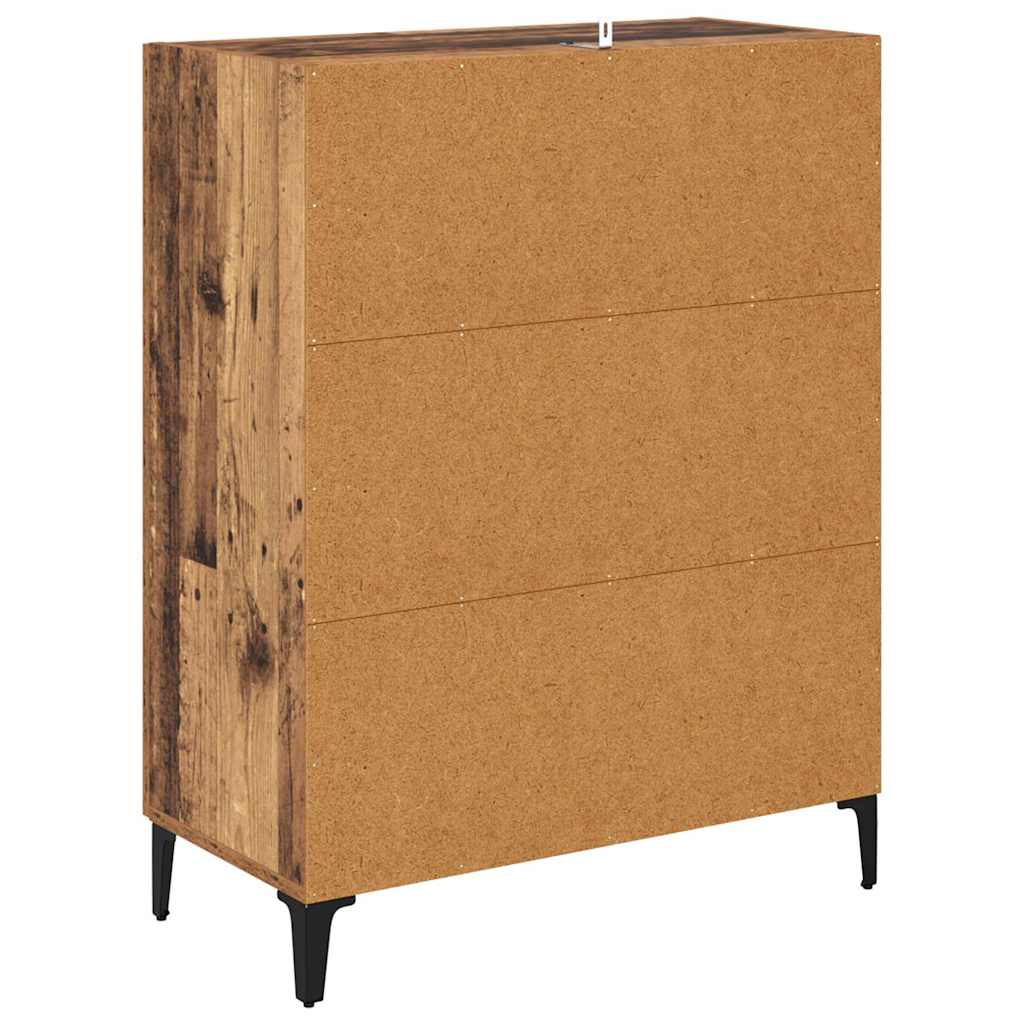 vidaXL Sideboard Old Wood 69.5 x 34 x 90 cm Engineered Wood and Iron