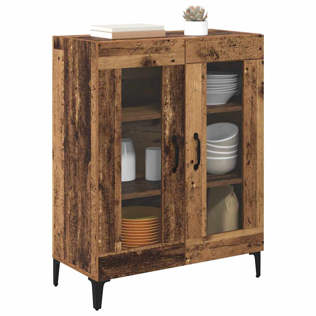 vidaXL Sideboard Old Wood 69.5 x 34 x 90 cm Engineered Wood and Iron