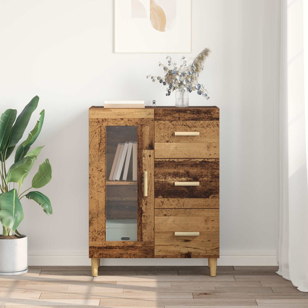 vidaXL Sideboard Old Wood 69.5 x 34 x 90 cm Engineered Wood