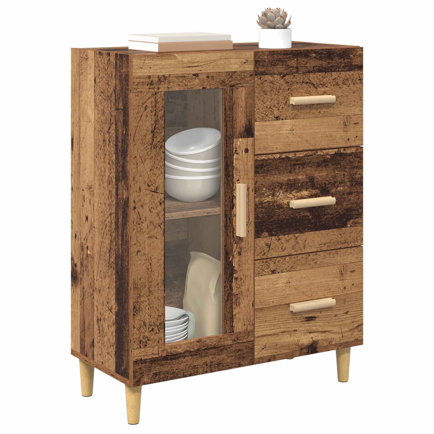 vidaXL Sideboard Old Wood 69.5 x 34 x 90 cm Engineered Wood