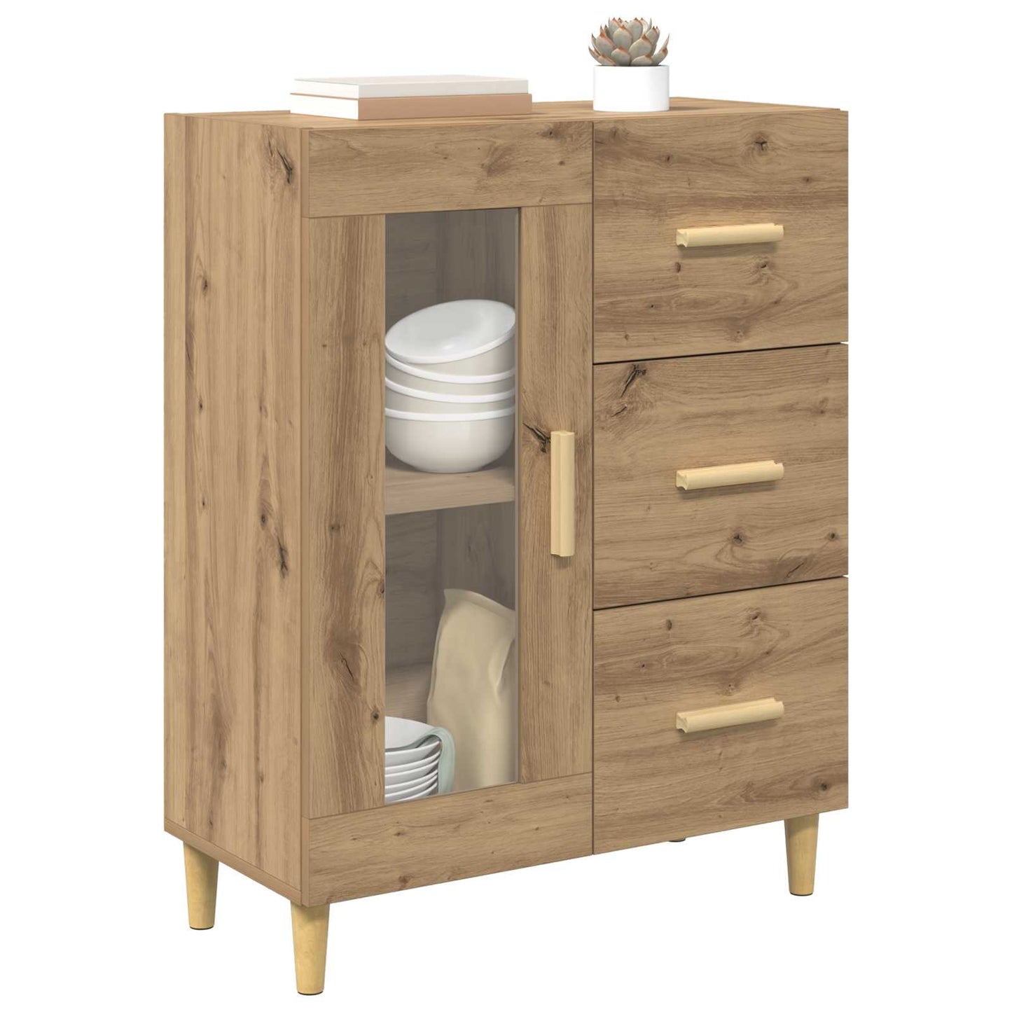 vidaXL Sideboard Artisan Oak 69.5 x 34 x 90 cm Engineered Wood
