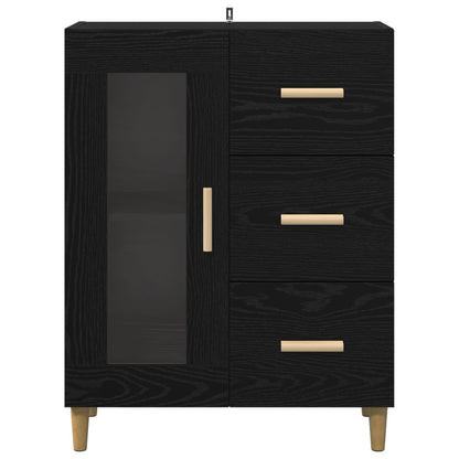 vidaXL Sideboard Black Oak 69.5 x 34 x 90 cm Engineered Wood