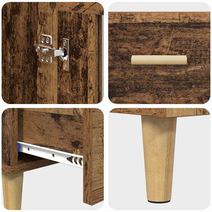 vidaXL Highboard with Drawer Old Wood 70 x 31 x 115 cm Engineered Wood