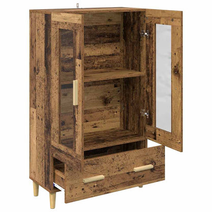 vidaXL Highboard with Drawer Old Wood 70 x 31 x 115 cm Engineered Wood
