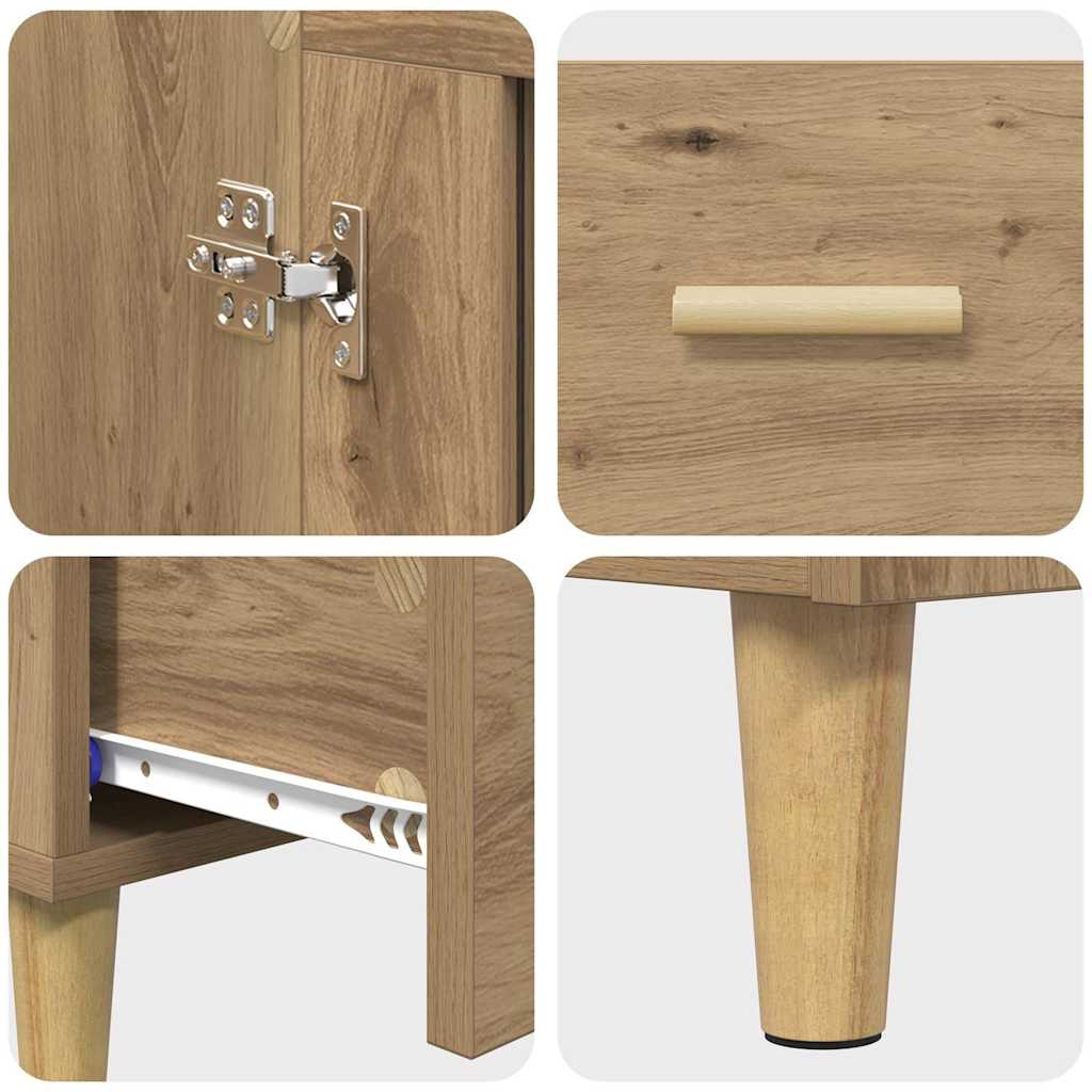 vidaXL Highboard Artisan Oak 70 x 31 x 115 cm Engineered Wood