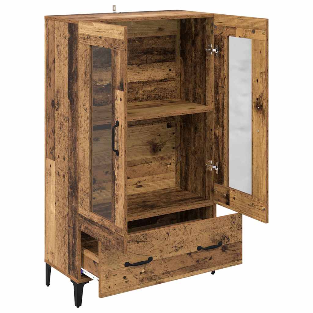vidaXL Highboard Old Wood 70 x 31 x 115 cm Engineered Wood and Iron