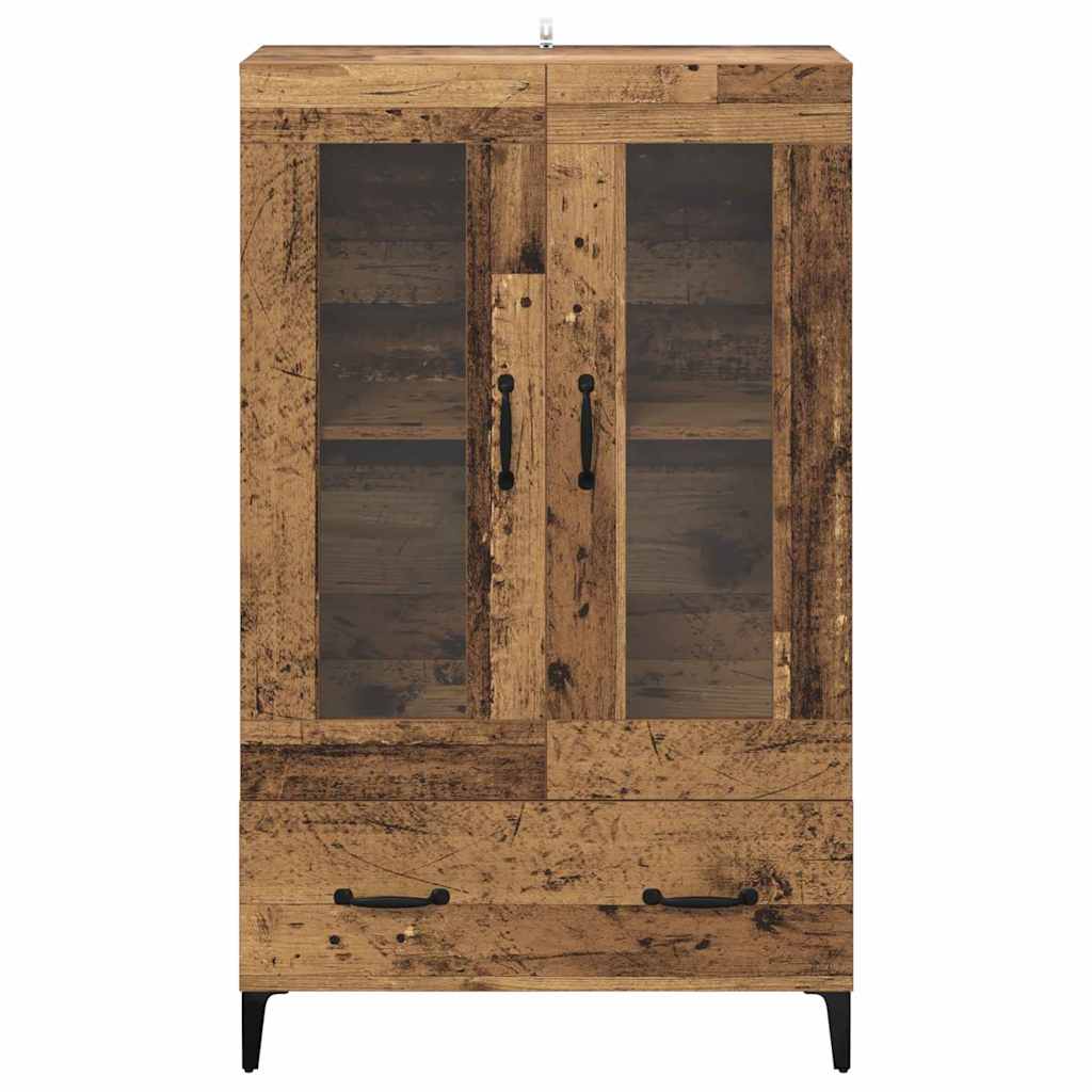 vidaXL Highboard Old Wood 70 x 31 x 115 cm Engineered Wood and Iron