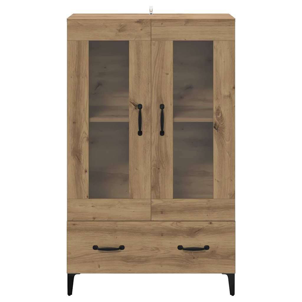 vidaXL Highboard Artisan Oak 70 x 31 x 115 cm Engineered Wood and Iron
