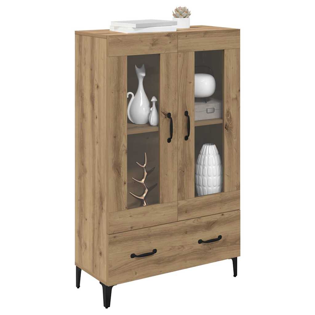 vidaXL Highboard Artisan Oak 70 x 31 x 115 cm Engineered Wood and Iron