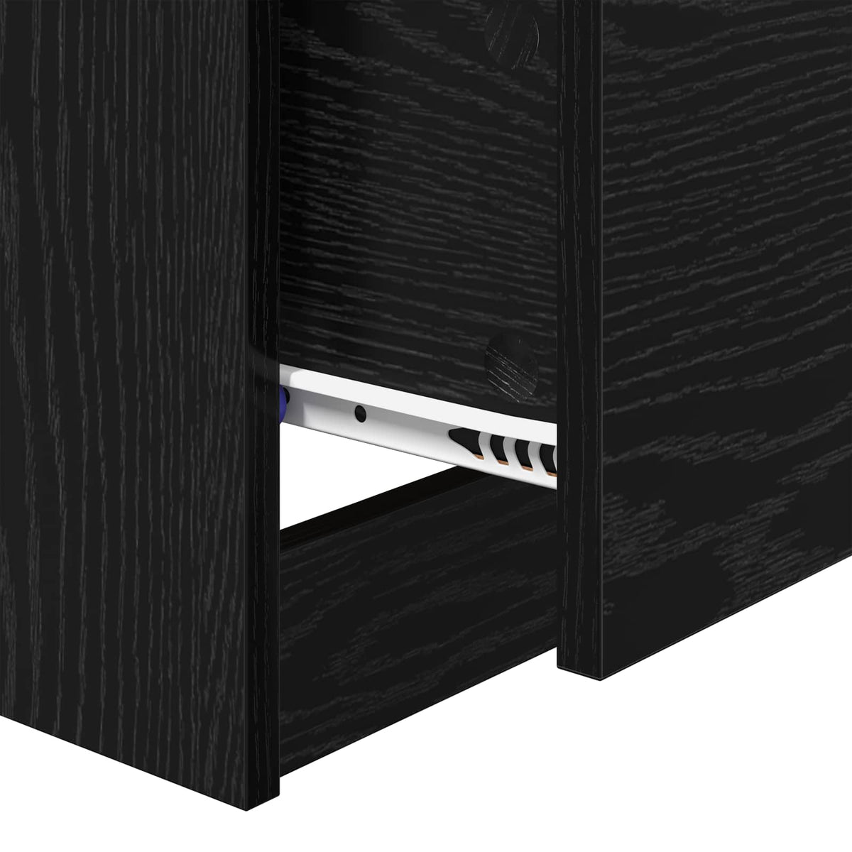 vidaXL Bedside Cabinet Black Oak 40 x 40 x 63 cm Engineered Wood
