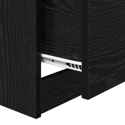 vidaXL Bedside Cabinet Black Oak 40 x 40 x 63 cm Engineered Wood