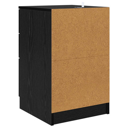 vidaXL Bedside Cabinet Black Oak 40 x 40 x 63 cm Engineered Wood