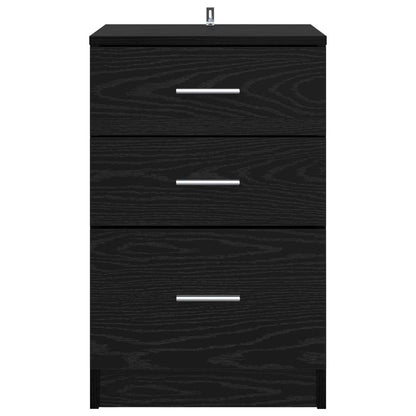 vidaXL Bedside Cabinet Black Oak 40 x 40 x 63 cm Engineered Wood