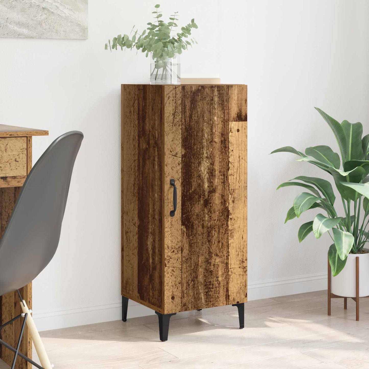 vidaXL Sideboard Old Wood 34.5 x 34 x 90 cm Engineered Wood