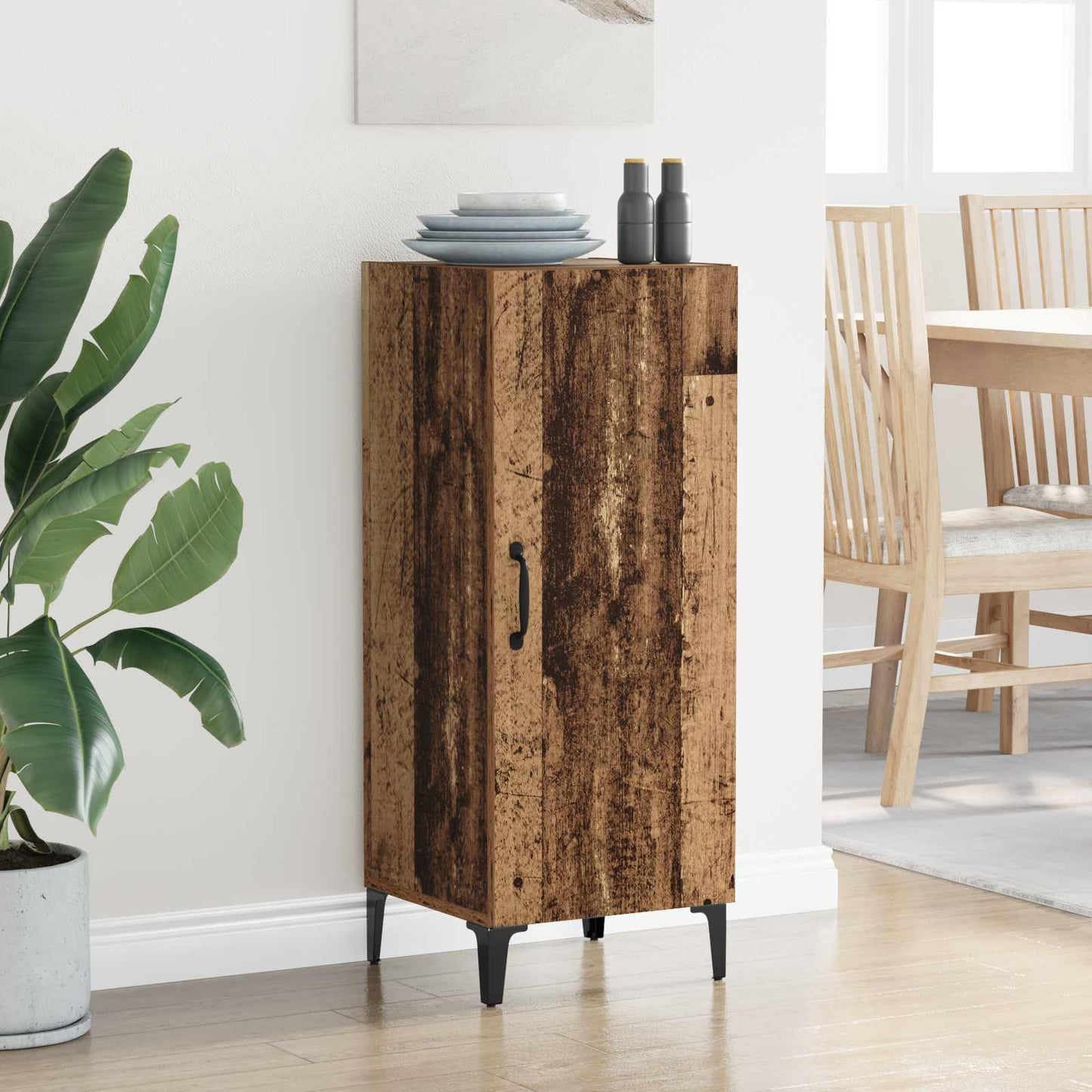 vidaXL Sideboard Old Wood 34.5 x 34 x 90 cm Engineered Wood