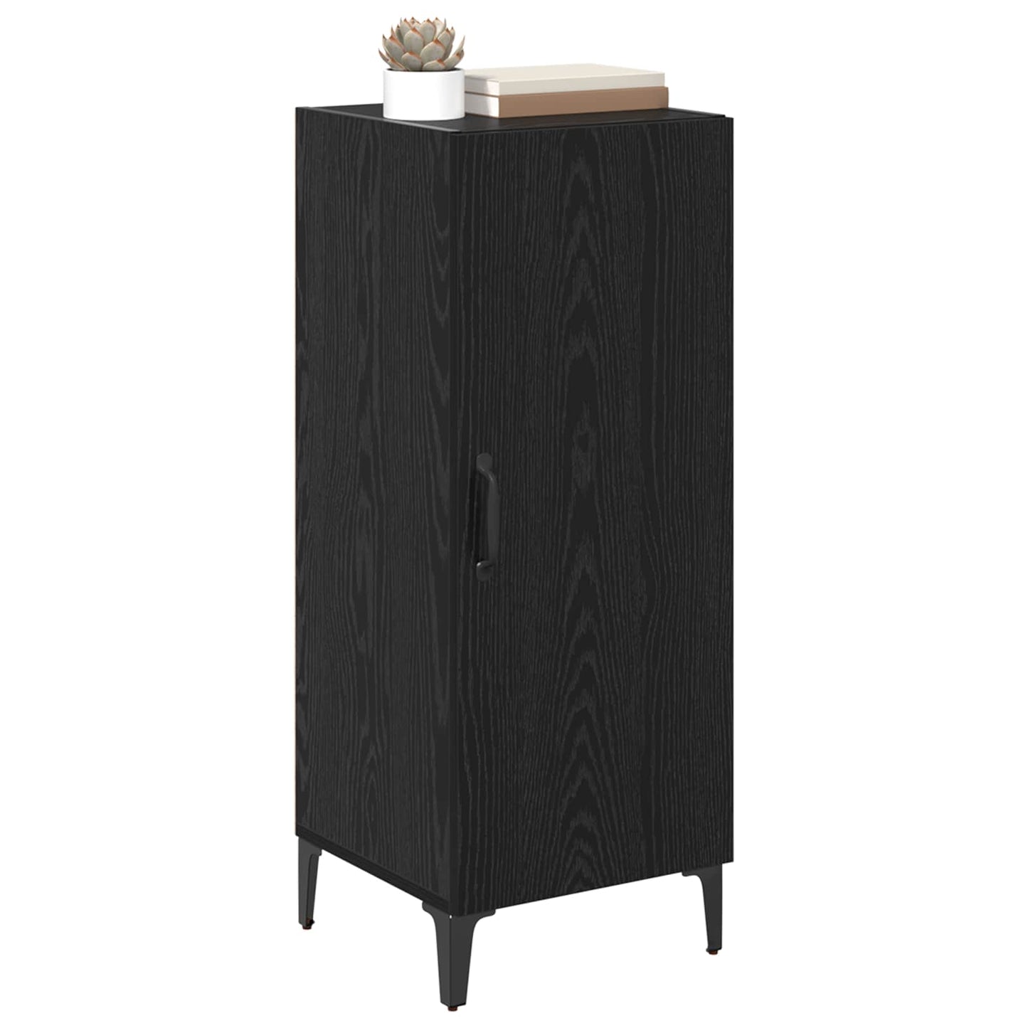 vidaXL Sideboard Black Oak 34.5 x 34 x 90 cm Engineered Wood