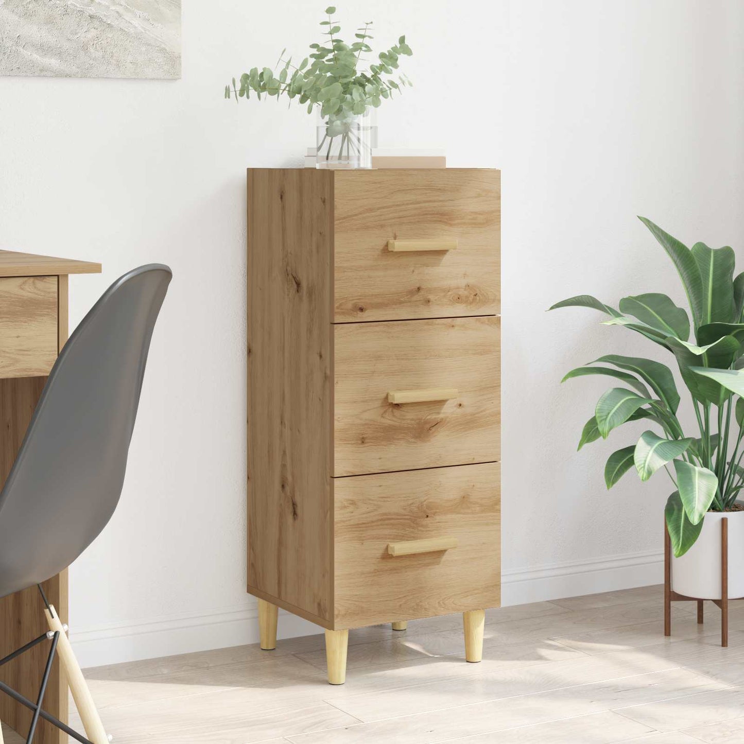vidaXL Sideboard Artisan oak 34.5 x 34 x 90 cm Engineered Wood