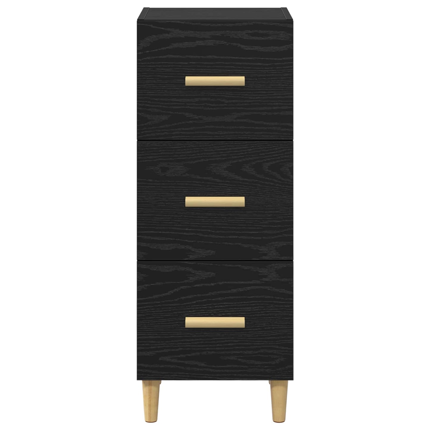 vidaXL Sideboard Black oak 34.5 x 34 x 90 cm Engineered wood