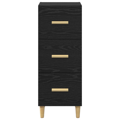 vidaXL Sideboard Black oak 34.5 x 34 x 90 cm Engineered wood