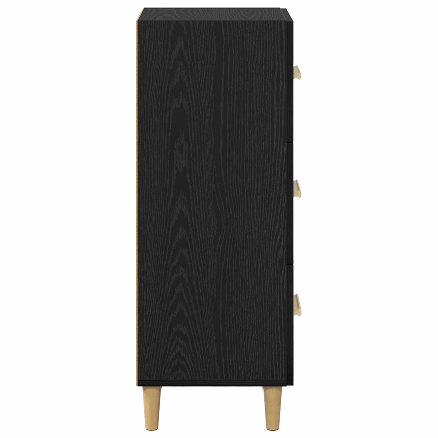 vidaXL Sideboard Black oak 34.5 x 34 x 90 cm Engineered wood