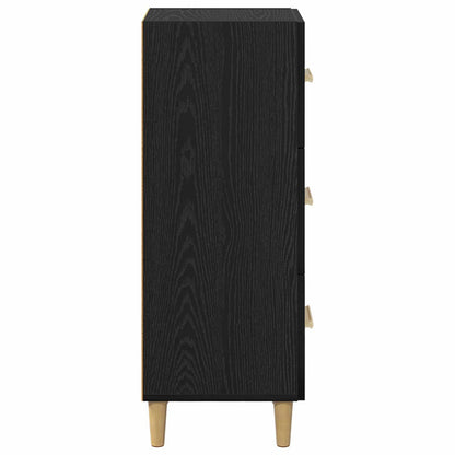 vidaXL Sideboard Black oak 34.5 x 34 x 90 cm Engineered wood