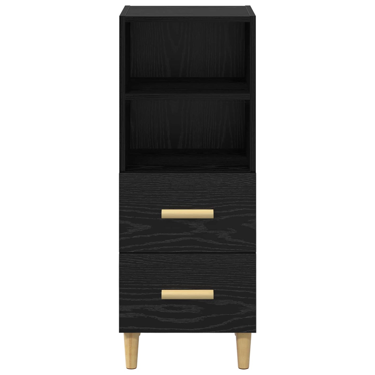 vidaXL Sideboard Black oak 34 x 34.5 x 90 cm Engineered wood
