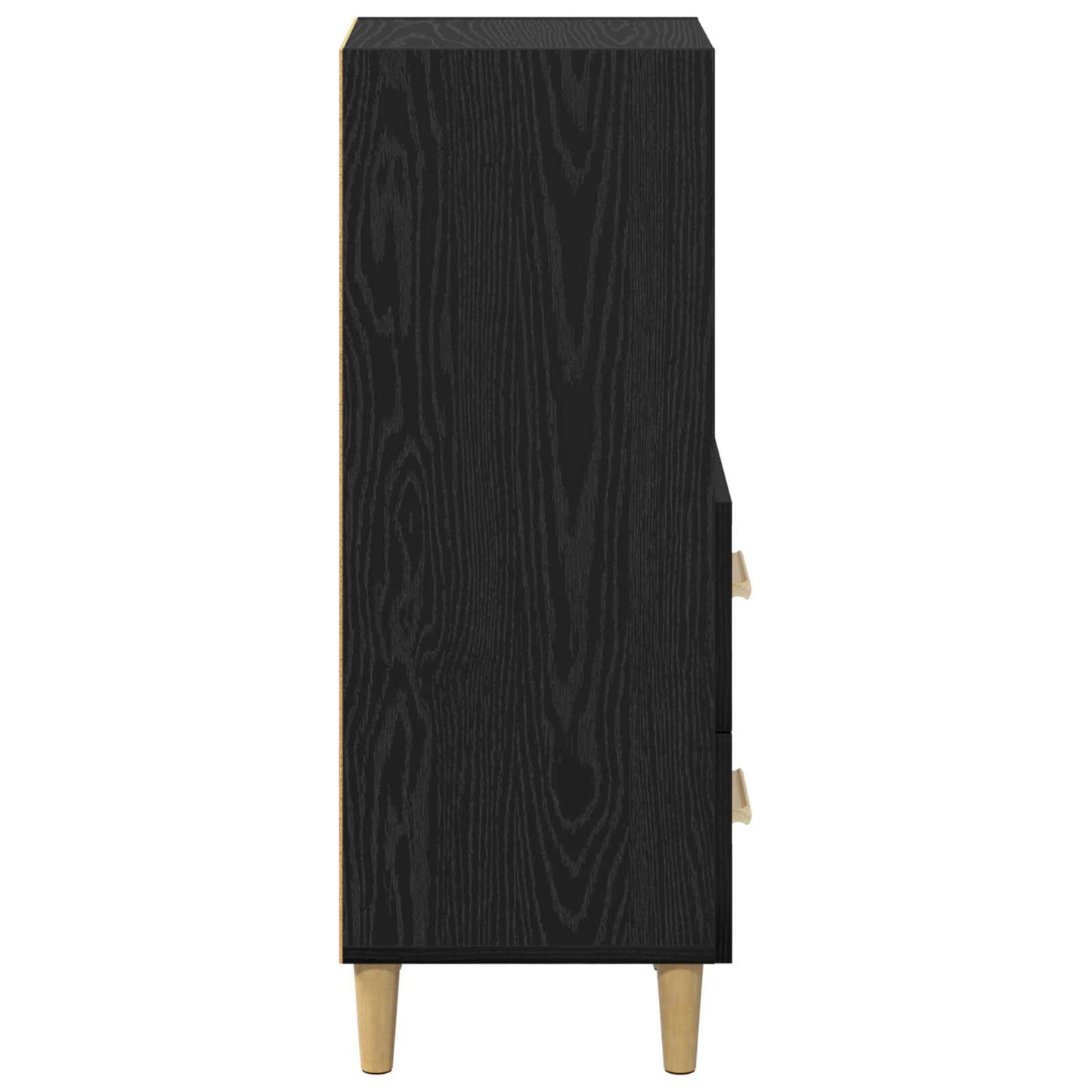 vidaXL Sideboard Black oak 34 x 34.5 x 90 cm Engineered wood
