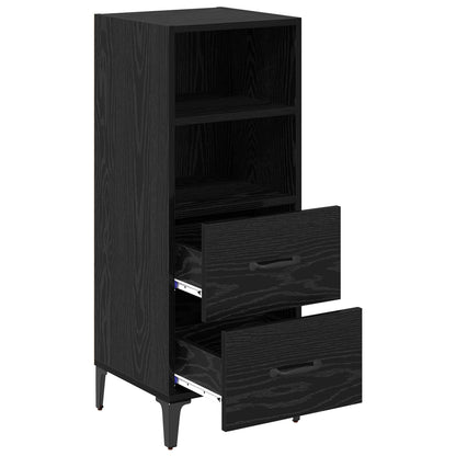 vidaXL Sideboard Black oak 34 x 34.5 x 90 cm Engineered wood