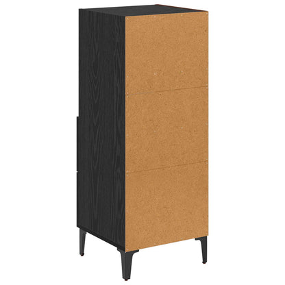 vidaXL Sideboard Black oak 34 x 34.5 x 90 cm Engineered wood