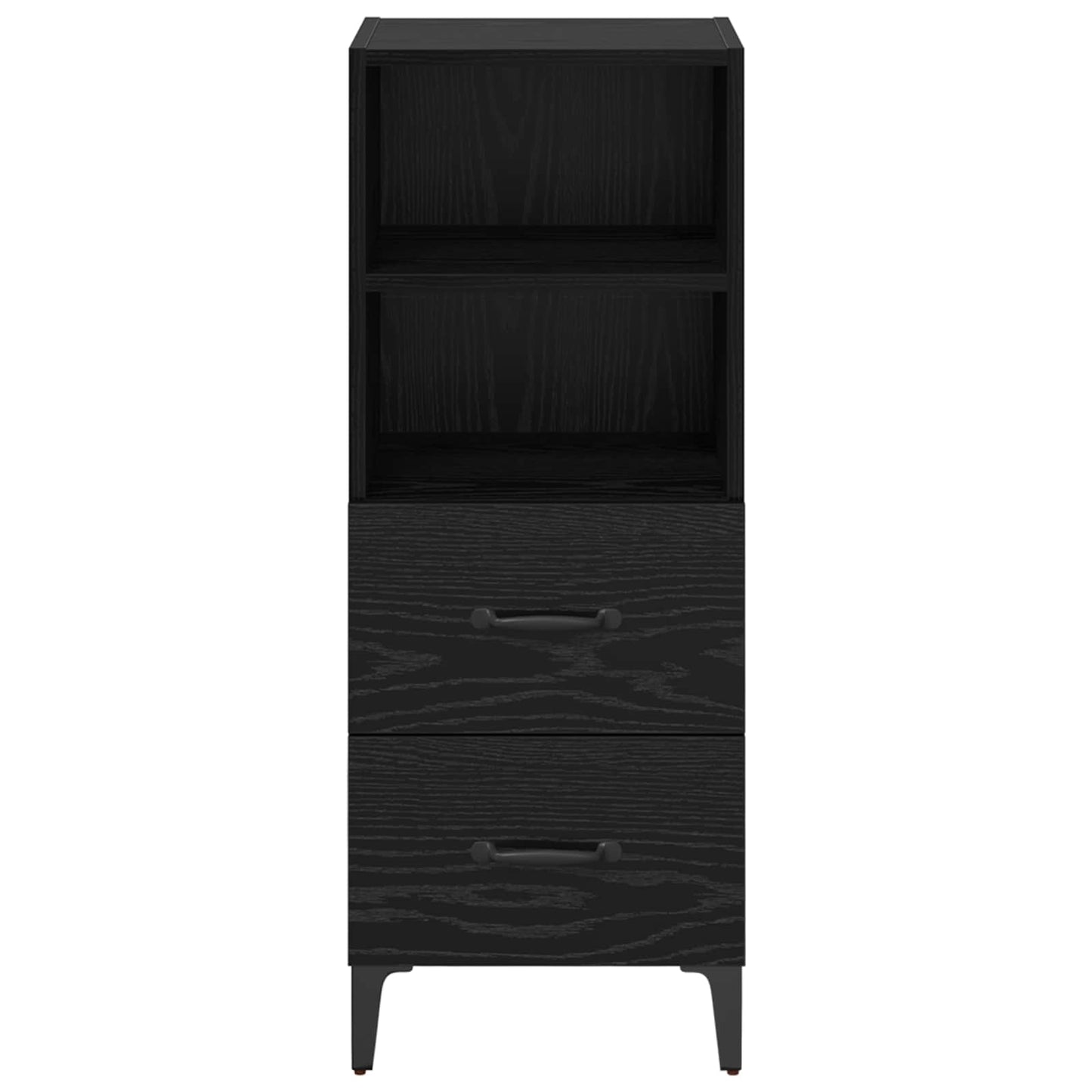 vidaXL Sideboard Black oak 34 x 34.5 x 90 cm Engineered wood
