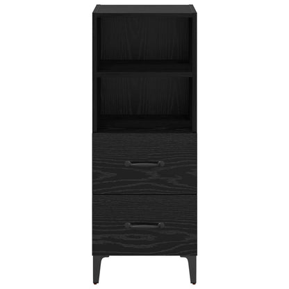 vidaXL Sideboard Black oak 34 x 34.5 x 90 cm Engineered wood