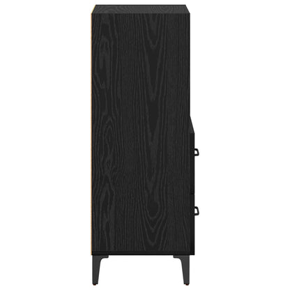 vidaXL Sideboard Black oak 34 x 34.5 x 90 cm Engineered wood