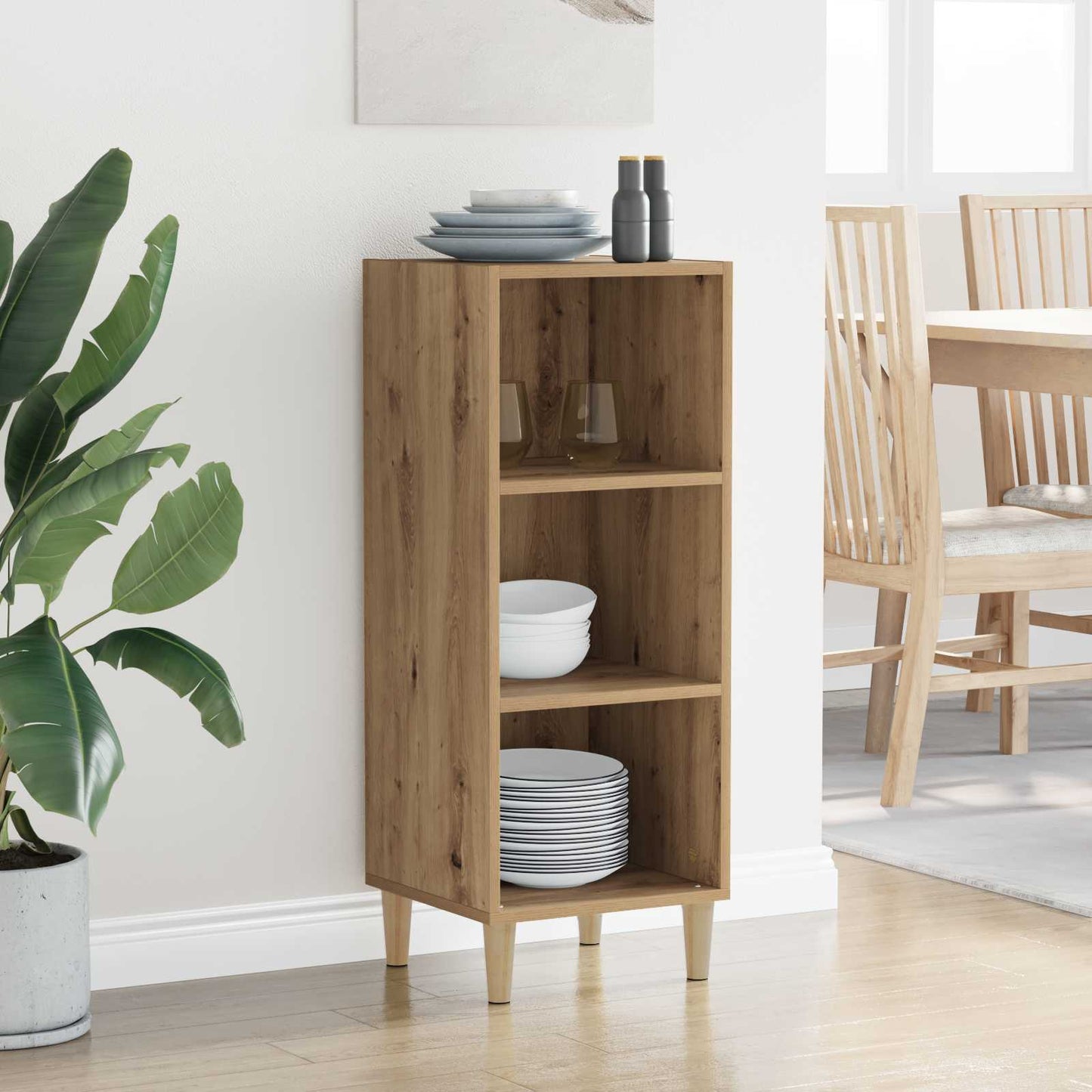 vidaXL Sideboard Artisan Oak 34.5 x 32.5 x 90 cm Engineered Wood