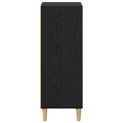vidaXL Sideboard Black Oak 34.5 x 32.5 x 90 cm Engineered Wood