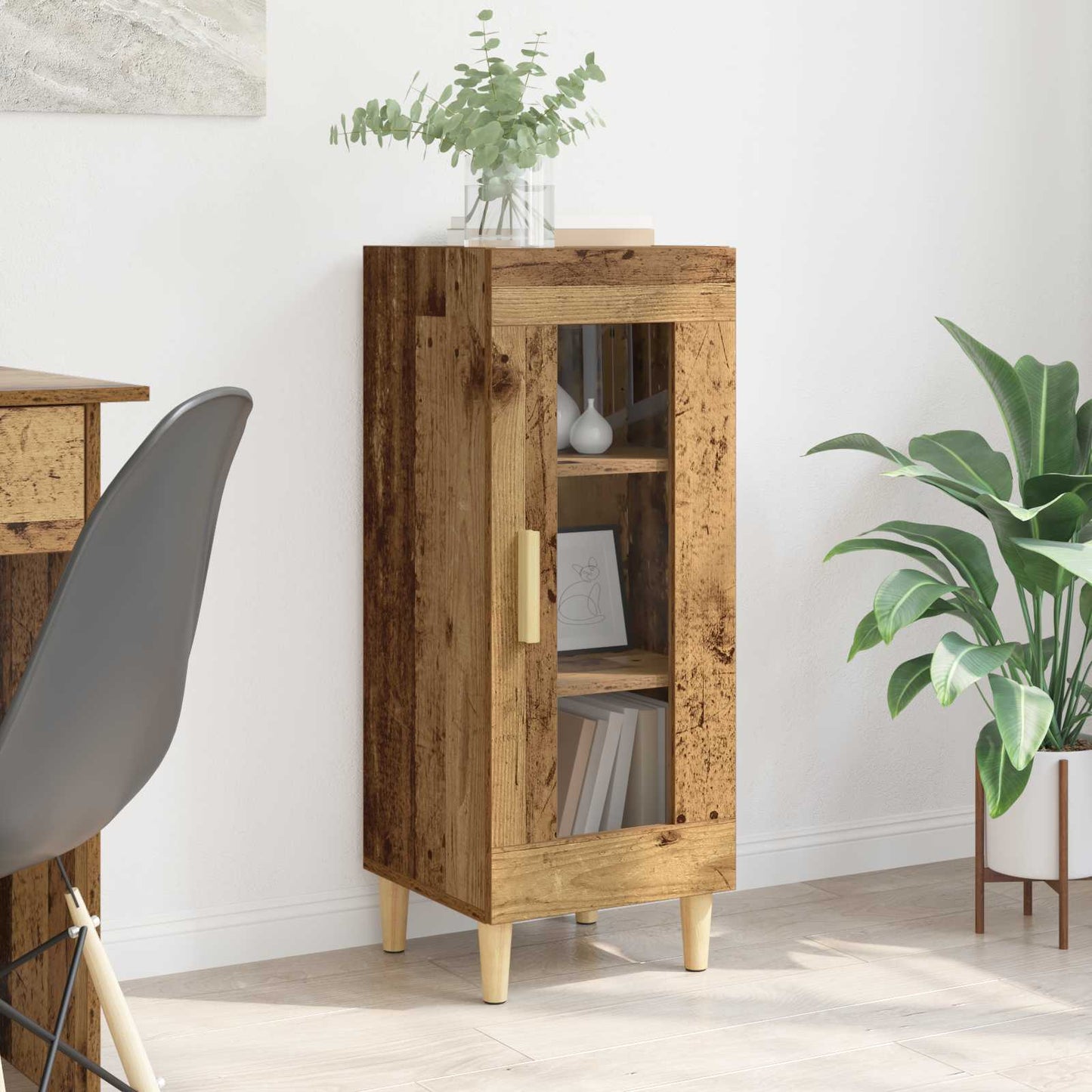 vidaXL Sideboard Old Wood 34.5 x 32.5 x 90 cm Engineered Wood
