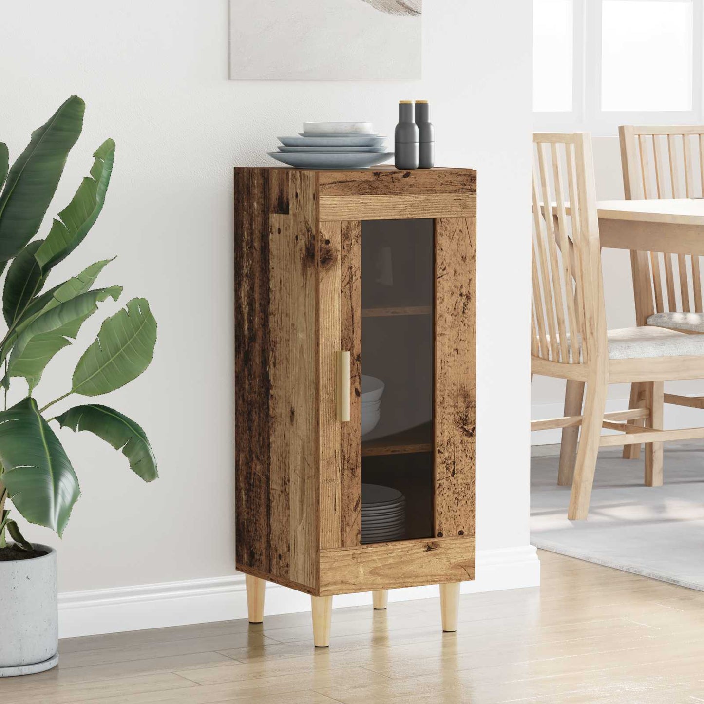 vidaXL Sideboard Old Wood 34.5 x 32.5 x 90 cm Engineered Wood
