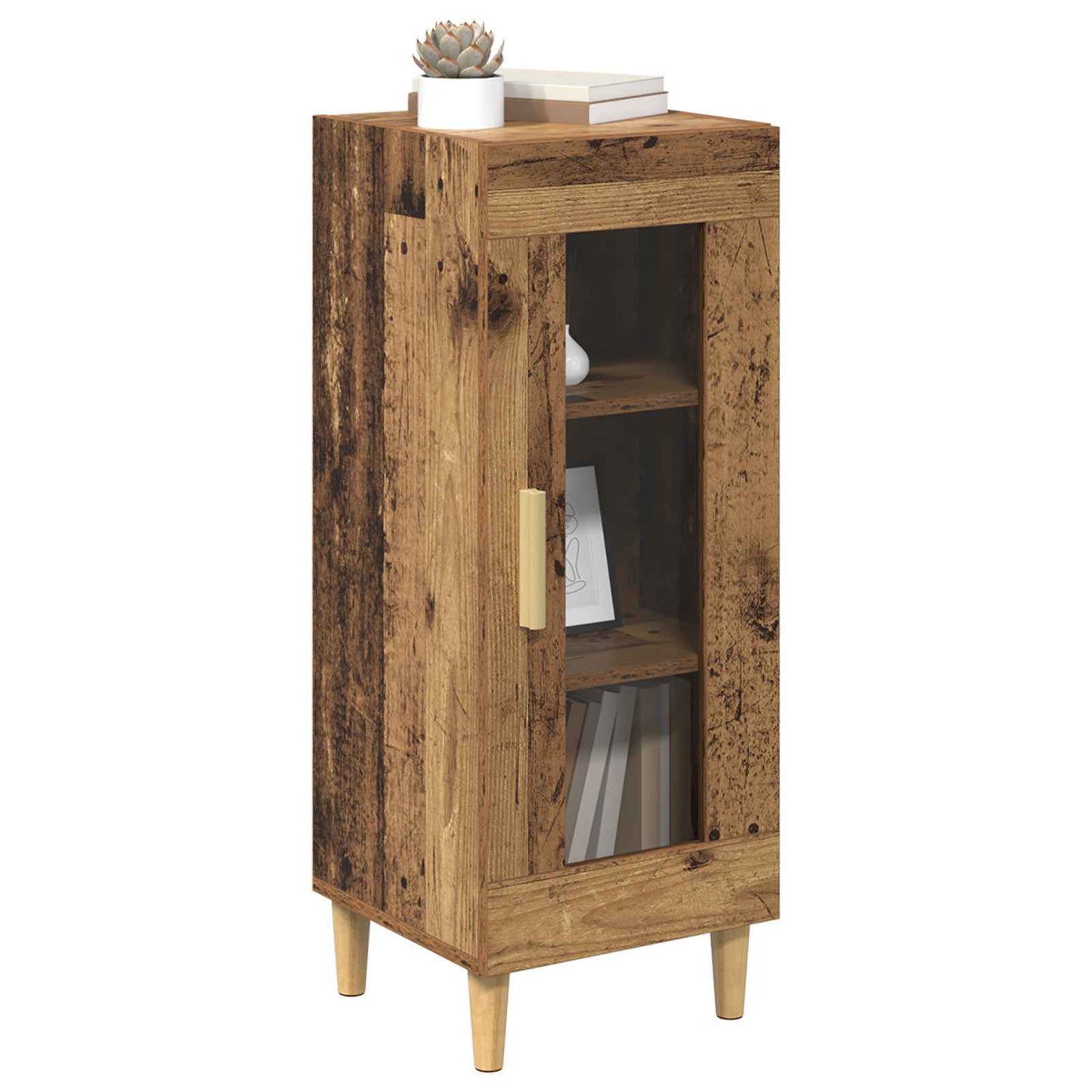vidaXL Sideboard Old Wood 34.5 x 32.5 x 90 cm Engineered Wood