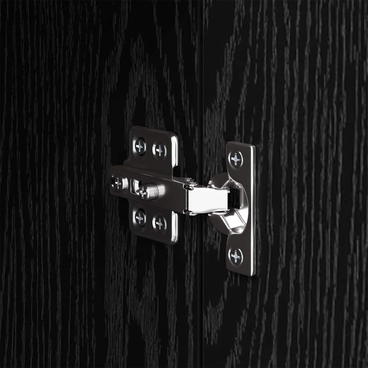 vidaXL Sideboard Black Oak 34.5 x 32.5 x 90 cm Engineered Wood